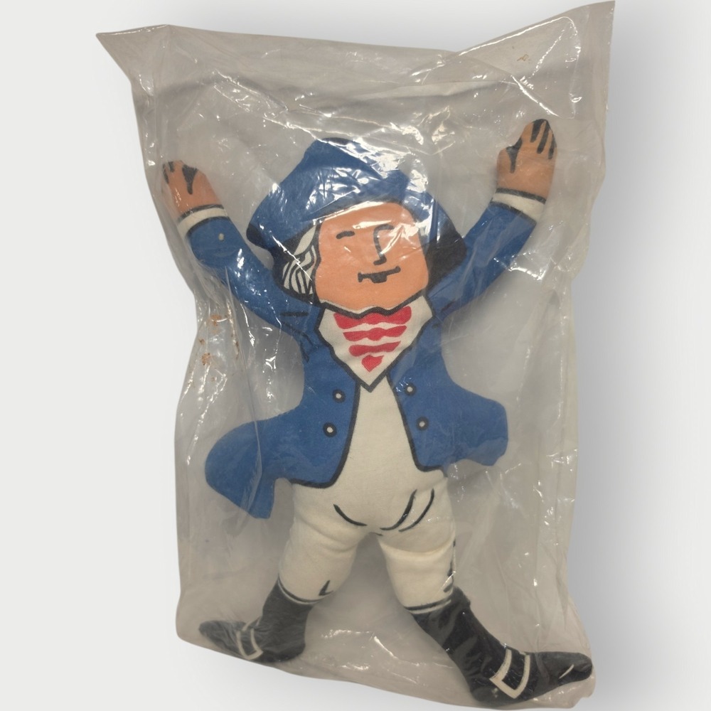 Vintage 1976 Bicentennial Colonial Patriot Cloth Doll George Washington Plush